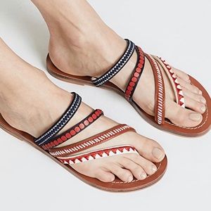 Tory Burch Patos Embroidered Thong Sandal